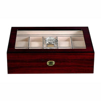 Dark Cherry Wooden Watch Box for 10 Watches Watch Boxes Clinks