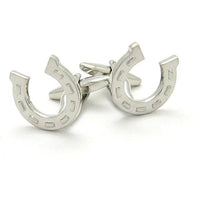 Silver Horseshoe Cufflinks Novelty Cufflinks Clinks Australia Silver Horseshoe Cufflinks