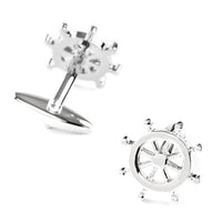 Silver Helm Ships Wheel Cufflinks Novelty Cufflinks Clinks Australia