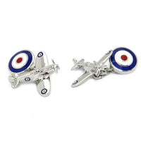 Spitfire Plane Cufflinks with Chain and Roundel Novelty Cufflinks Clinks Australia Spitfire Plane Cufflinks with Chain and Roundel