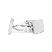 Small Silver Square Engravable Cufflinks Classic & Modern Cufflinks Clinks Australia