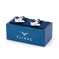 "Snowy" Tintin White Terrier Dog Cufflinks Novelty Cufflinks Clinks Australia