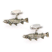 Sparkle Scaled Rainbow Trout Fish Cufflinks Novelty Cufflinks Clinks Australia