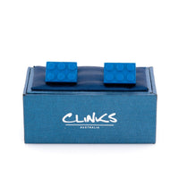 Blue Building Block Cufflinks Novelty Cufflinks Clinks Australia