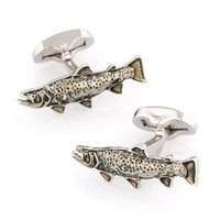 Sparkle Scaled Rainbow Trout Fish Cufflinks Novelty Cufflinks Clinks Australia Sparkle Scaled Rainbow Trout Fish Cufflinks