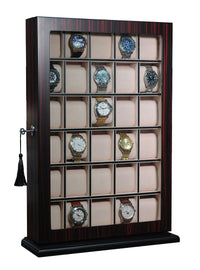 Ebony Wooden Watch Cabinet for 30 watches Watch Boxes Clinks Australia