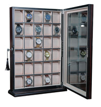 Ebony Wooden Watch Cabinet for 30 watches Watch Boxes Clinks Australia