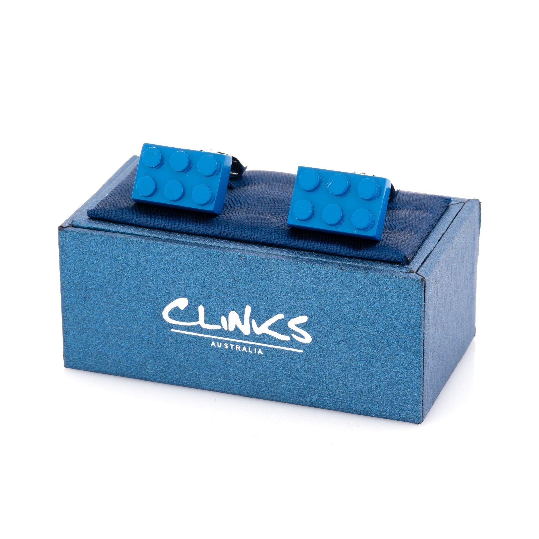 Blue Building Block Cufflinks Novelty Cufflinks Clinks Australia 