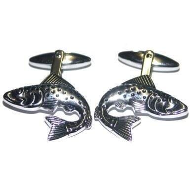 Salmon Silver Fish Cufflinks Novelty Cufflinks Clinks Australia Salmon Silver Fish Cufflinks 