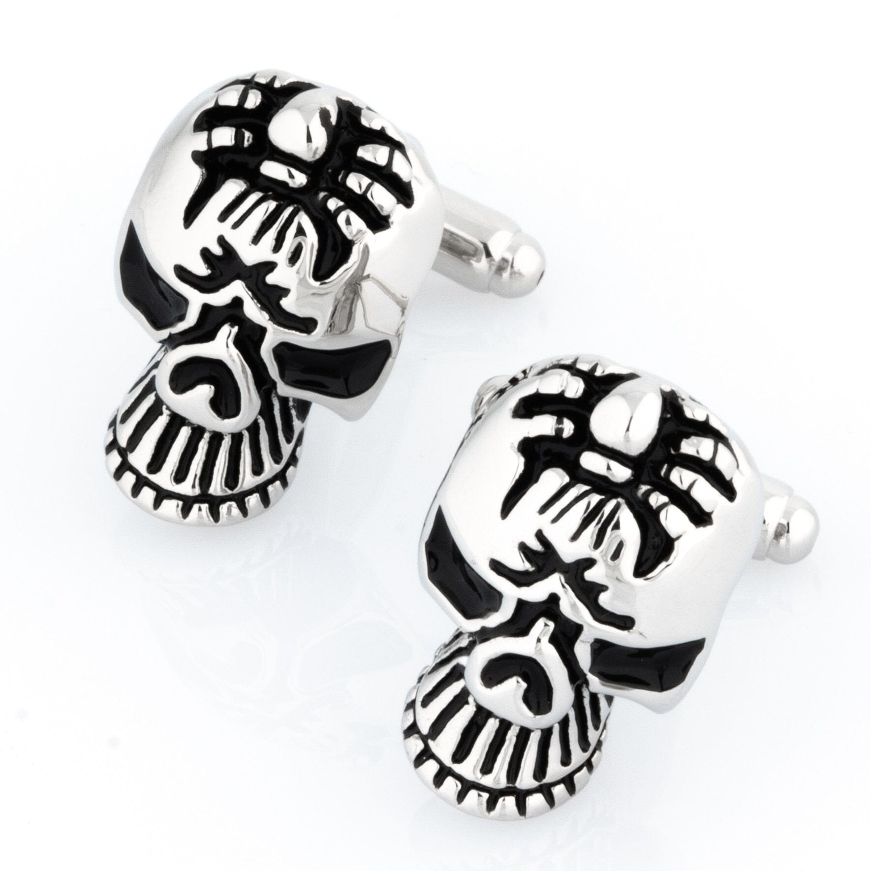 Skull with Spider Cufflinks Novelty Cufflinks Clinks Australia 