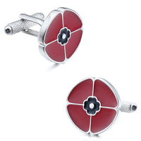 Red Poppy Remembrance Cufflinks Novelty Cufflinks Clinks Australia Default