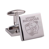 Silver Western Bulldogs AFL Cufflinks Novelty Cufflinks AFL Silver Western Bulldogs AFL Cufflinks