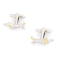 Sausage Dog Cufflinks in Gold and Silver Novelty Cufflinks Clinks Australia Sausage Dog Cufflinks in Gold and Silver