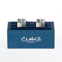 Silver Four-Square Cufflinks Classic & Modern Cufflinks Clinks Australia