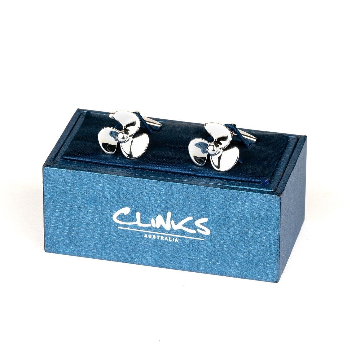 Silver Propeller Cufflinks Novelty Cufflinks Clinks Australia 