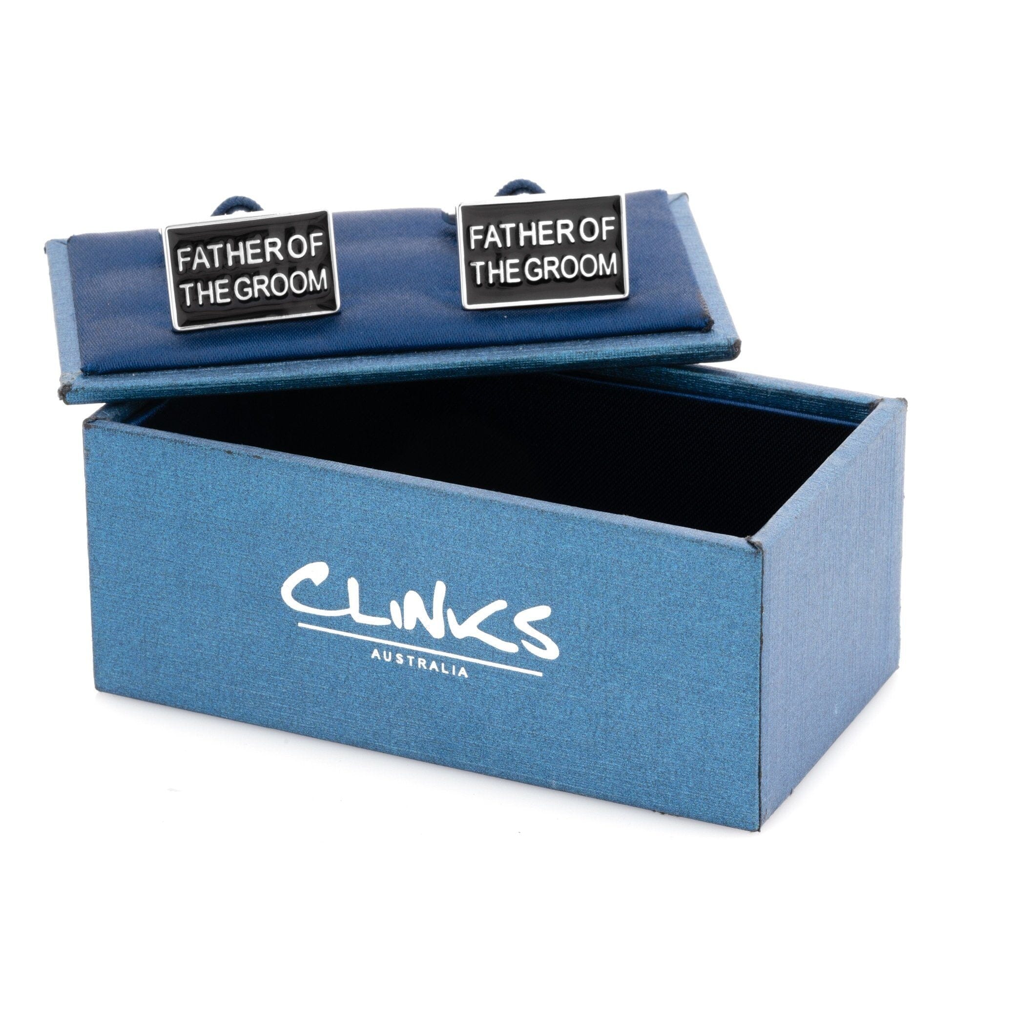 Father of the Groom Black and Silver Wedding Cufflinks Wedding Cufflinks Clinks Australia 