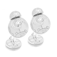 Sterling Silver 3D BB-8 Star Wars Cufflinks Novelty Cufflinks Star Wars