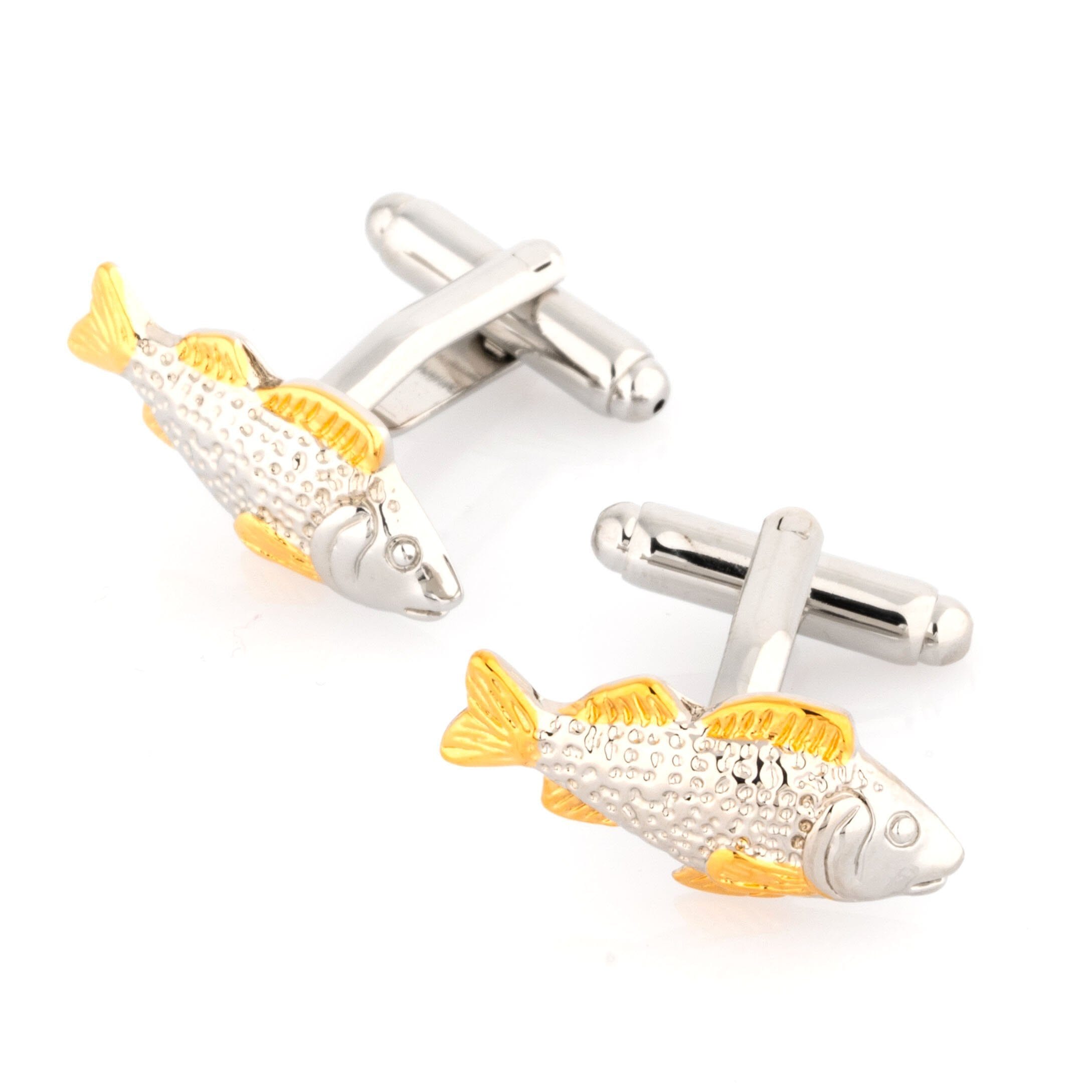 Two Tone Carp Fish Cufflinks Novelty Cufflinks Clinks Australia 