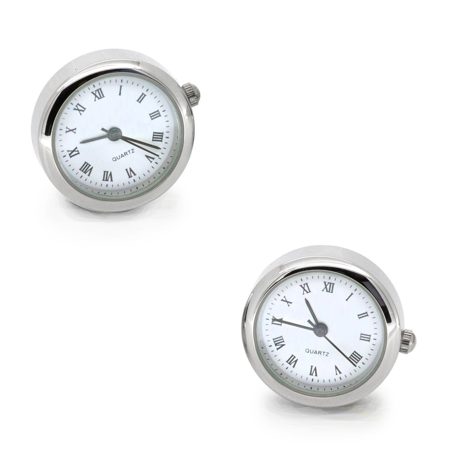 Round White Faced Working Clock Watch Cufflinks Novelty Cufflinks Clinks Australia 