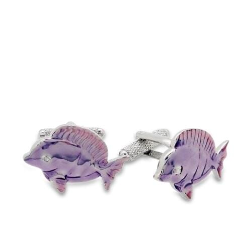 Purple Reef Fish Cufflinks Novelty Cufflinks Clinks Australia Purple Reef Fish Cufflinks 