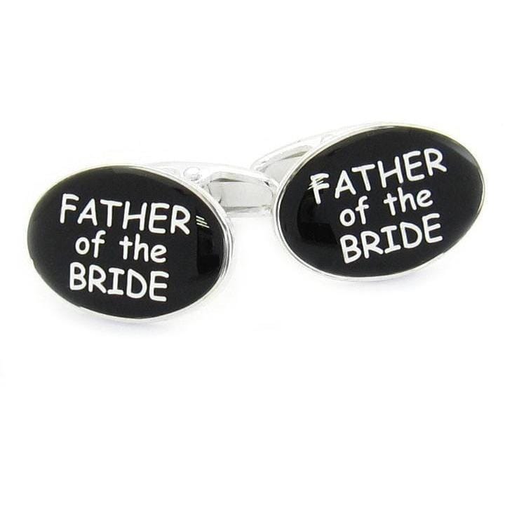 Father of the Bride Black Silver Wedding Cufflinks Wedding Cufflinks Clinks Australia 