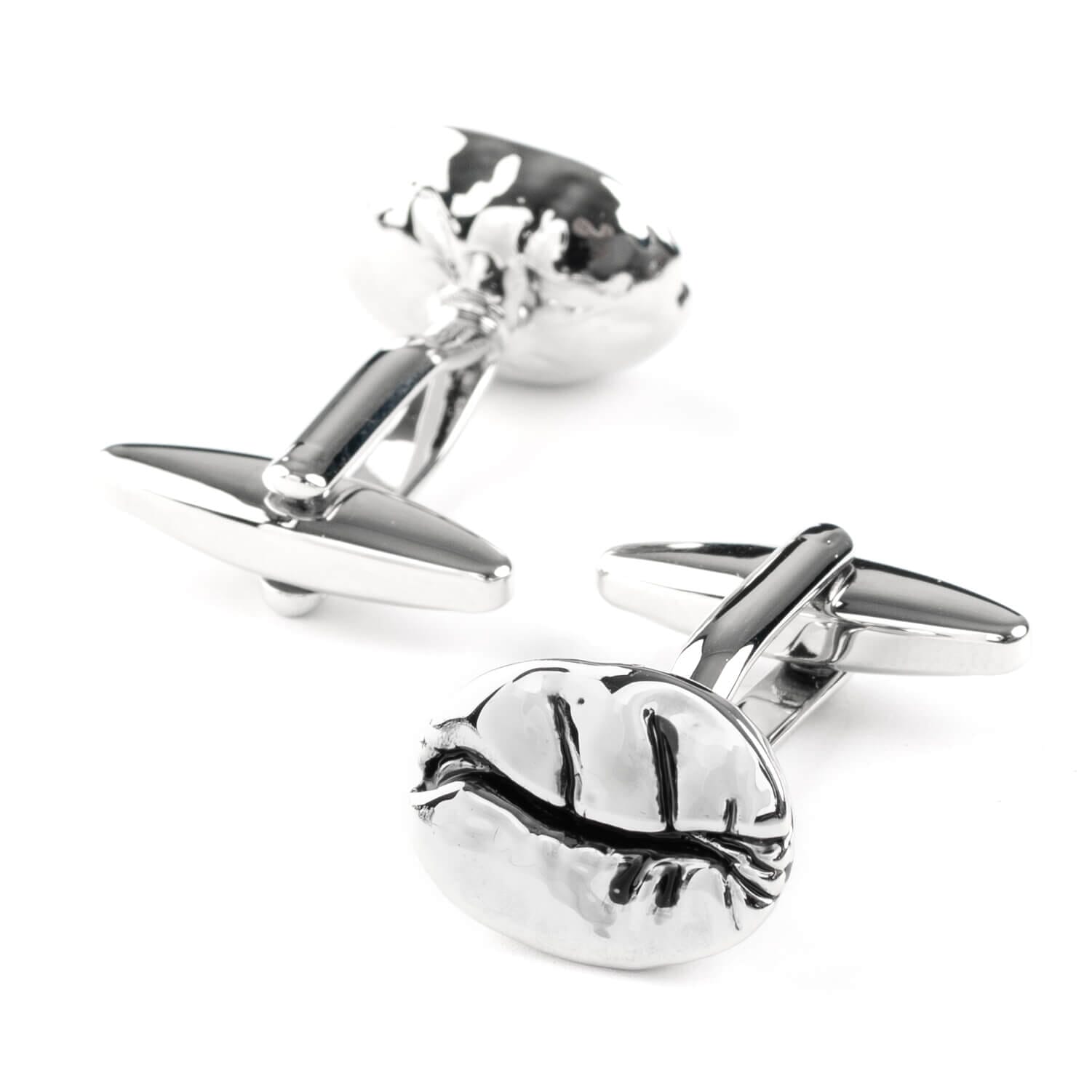 Silver Coffee Bean Cufflinks Novelty Cufflinks Clinks Australia 
