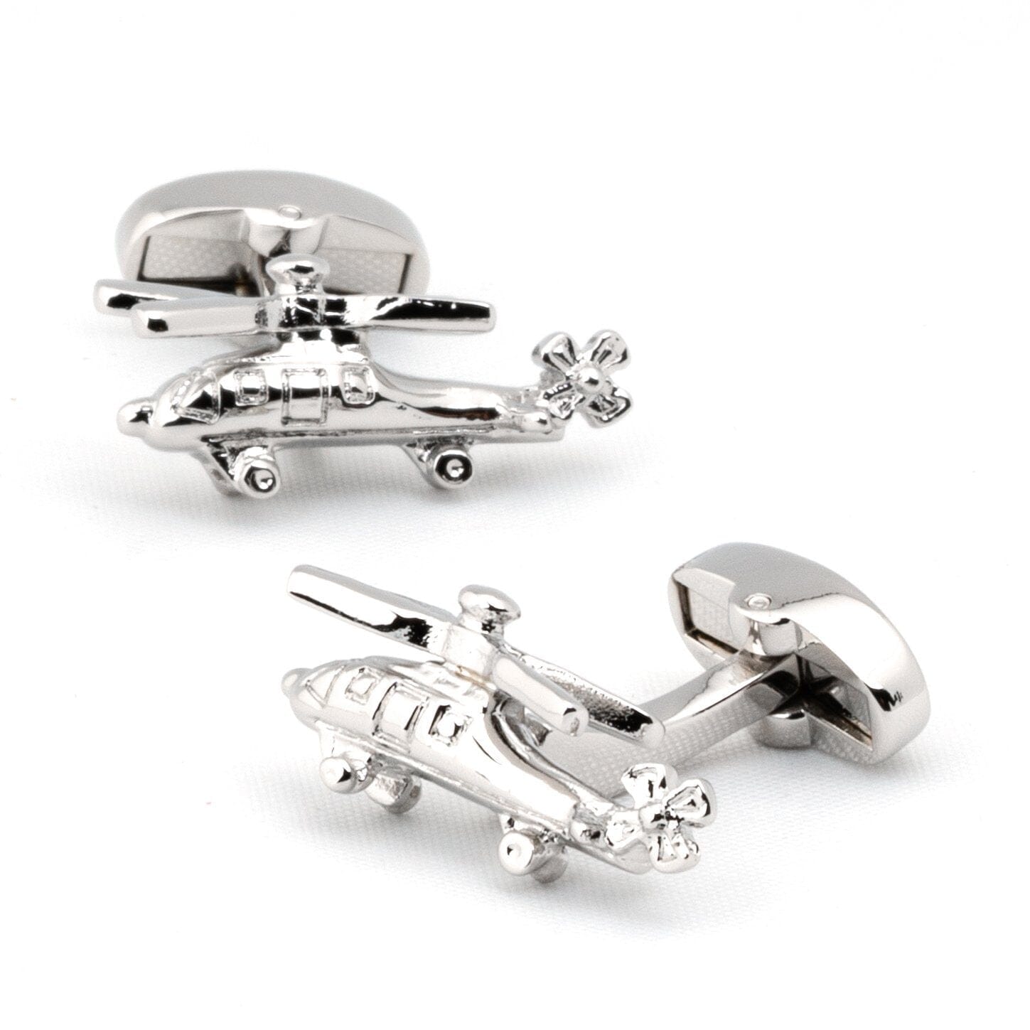 Silver Helicopter Cufflinks Novelty Cufflinks Clinks Australia 