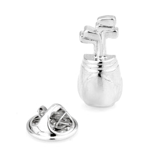 Silver Golf Bag with Clubs Lapel Pin Lapel Pin Clinks Default 