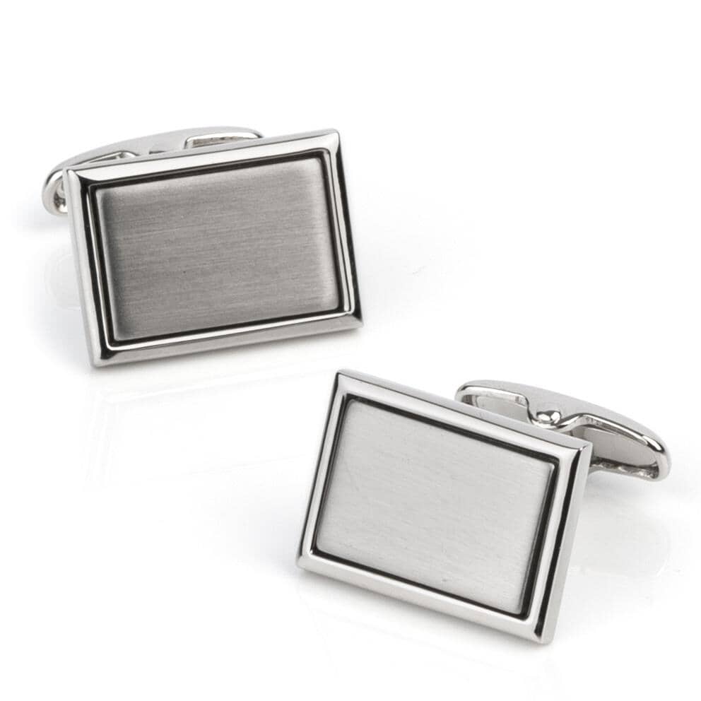 Plain Engravable Rectangle Cufflinks Classic & Modern Cufflinks Clinks Australia 