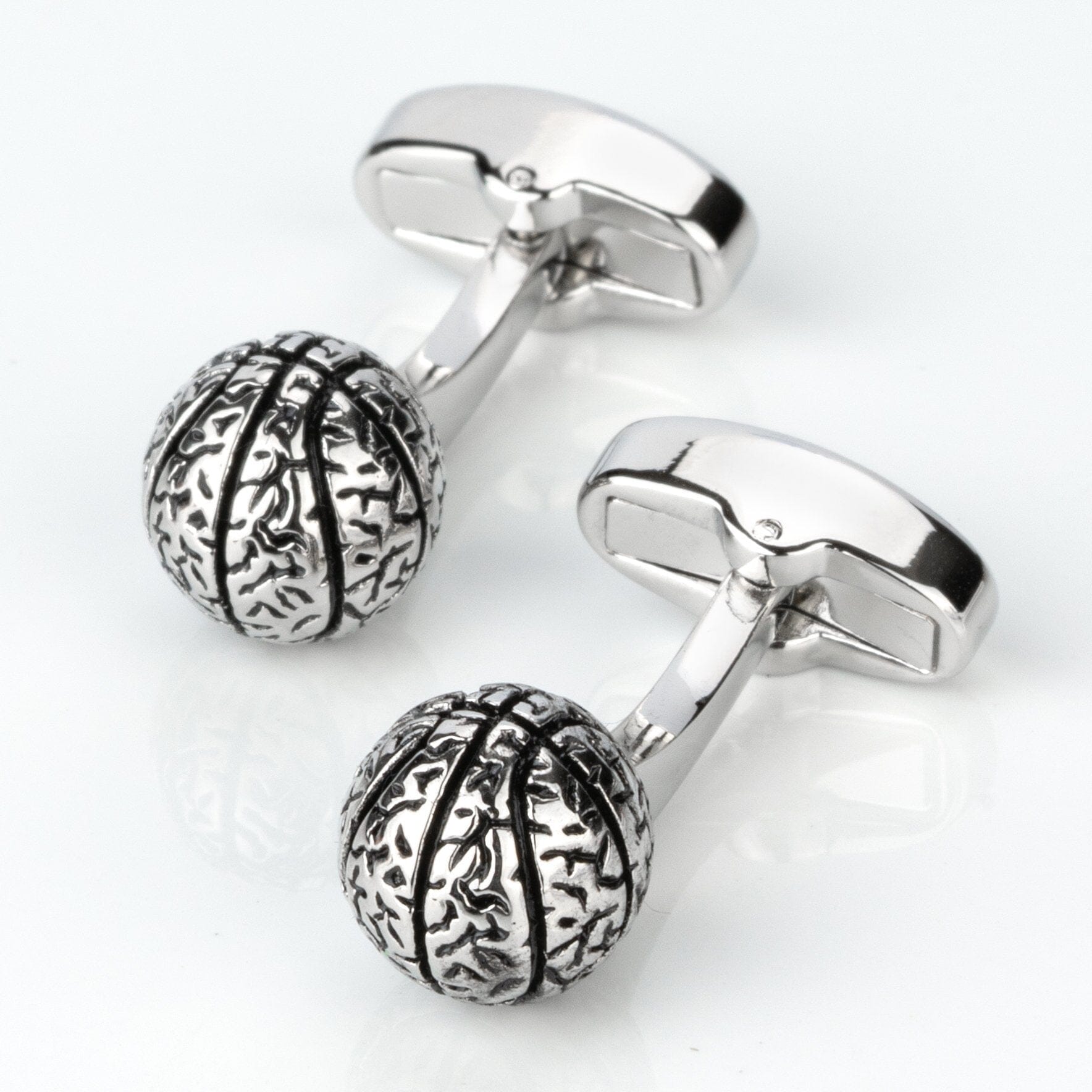 Silver Basketball Cufflinks Novelty Cufflinks Clinks Australia 