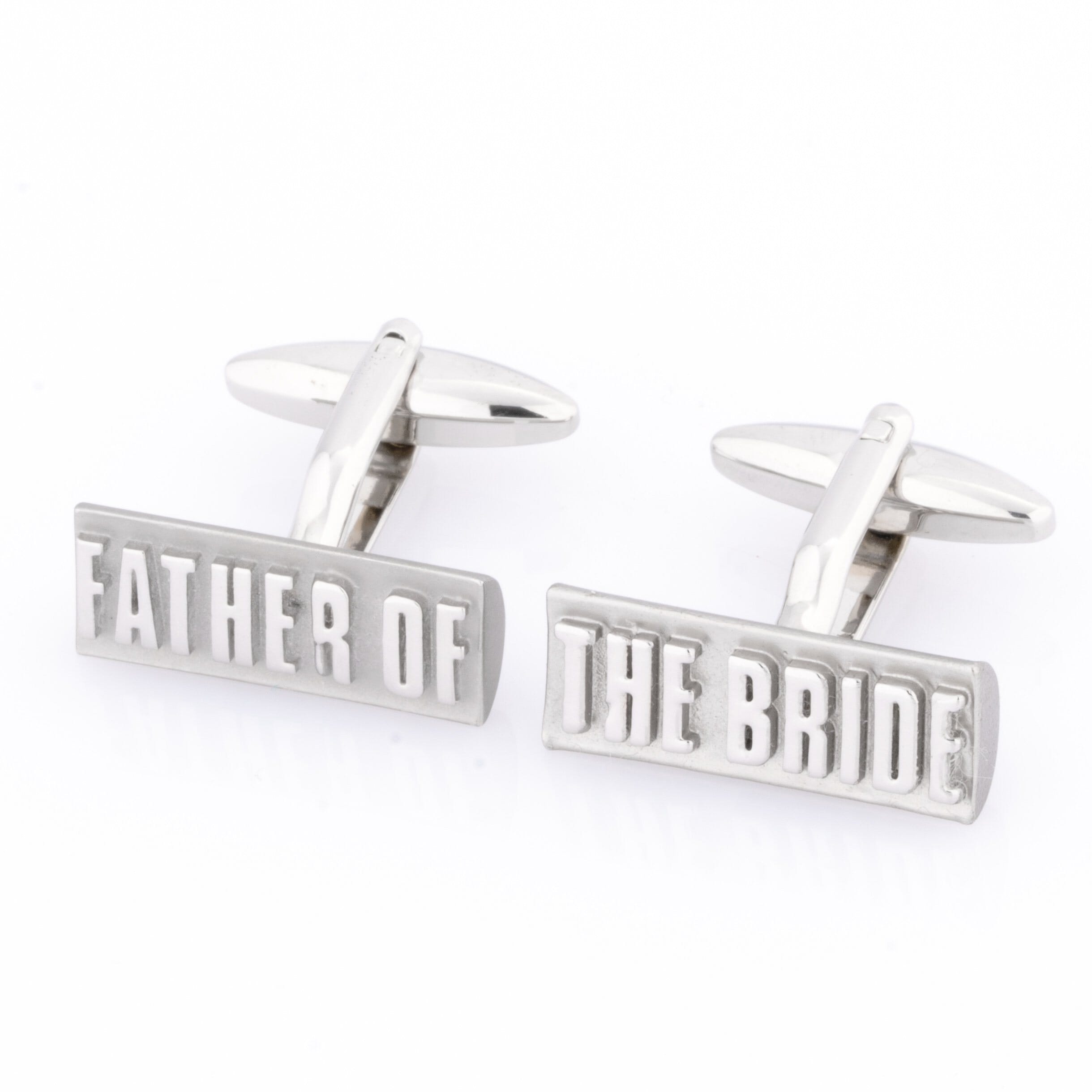 Father of the Bride Raised Lettering Wedding Cufflinks Wedding Cufflinks Clinks Australia 