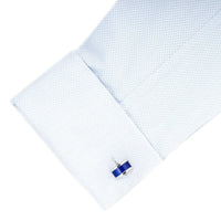 Royal Blue Cateye Cufflinks Classic & Modern Cufflinks Clinks Australia