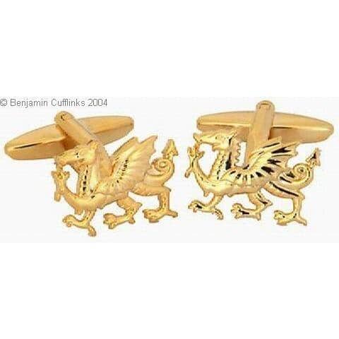 The Golden Dragon Passant Cufflinks Novelty Cufflinks Clinks Australia The Golden Dragon Passant Cufflinks 