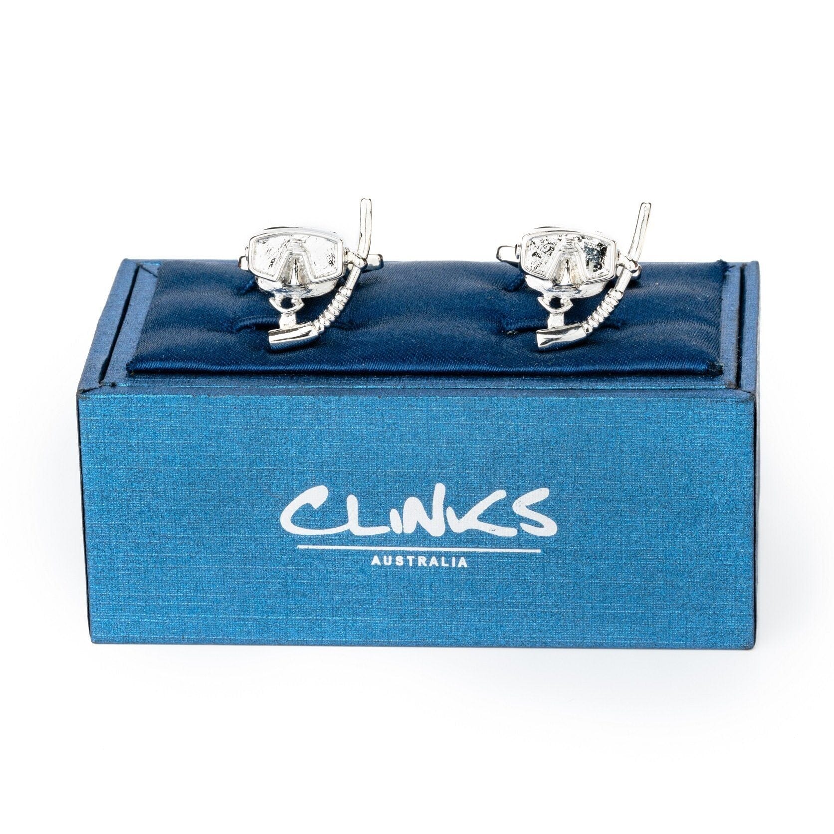 Snorkelling Mask Cufflinks Silver Novelty Cufflinks Clinks Australia 
