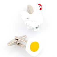 Chicken and Egg Cufflinks Novelty Cufflinks Clinks Australia