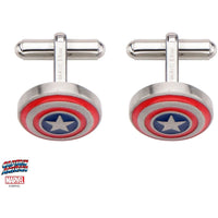 Captain America Colour Shield Cufflinks Novelty Cufflinks Marvel Comics