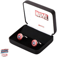 Captain America Colour Shield Cufflinks Novelty Cufflinks Marvel Comics