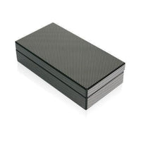 8 Pair Wooden Carbon Fibre Look Storage Box Cufflink Boxes Clinks