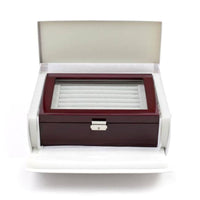 72 Pair Double Decker Mahogany Cufflink Box Cufflink Boxes Clinks Australia