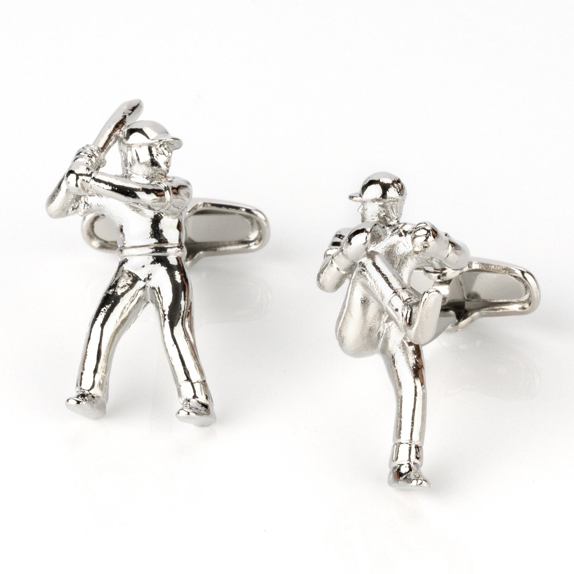 Baseball Pitcher and Batter Cufflinks Novelty Cufflinks Clinks Australia 