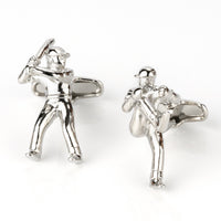 Baseball Pitcher and Batter Cufflinks Novelty Cufflinks Clinks Australia