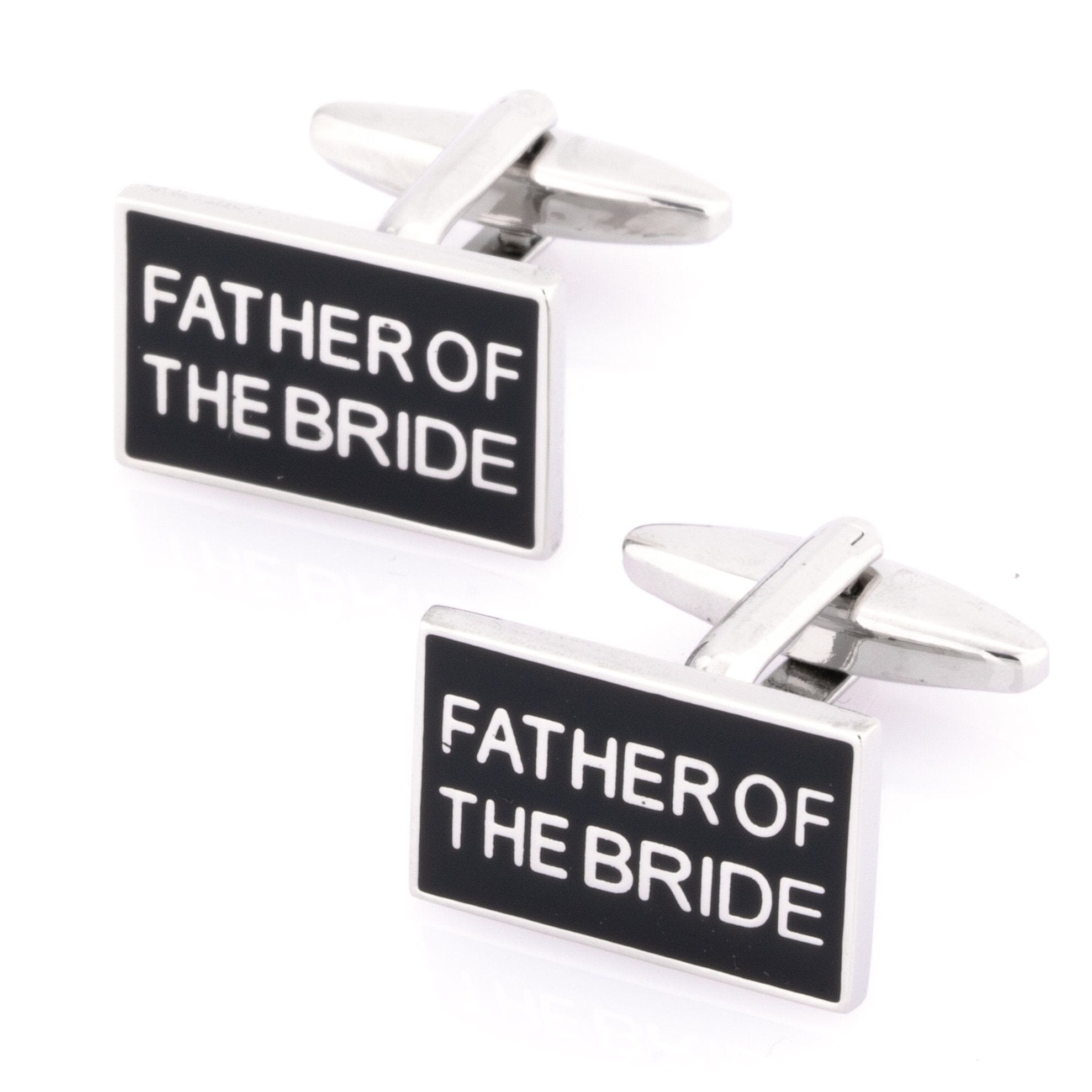 Father of the Bride Black Silver Wedding Cufflinks Wedding Cufflinks Clinks Australia Father of the Bride Black and Silver Wedding Cufflinks 