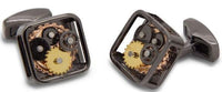 Steampunk Gear Cufflinks in Gunmetal Novelty Cufflinks Clinks Australia