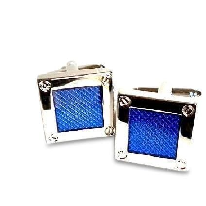 Blue Square Frame Cufflinks Classic & Modern Cufflinks Clinks Australia Blue Square Frame Cufflinks 