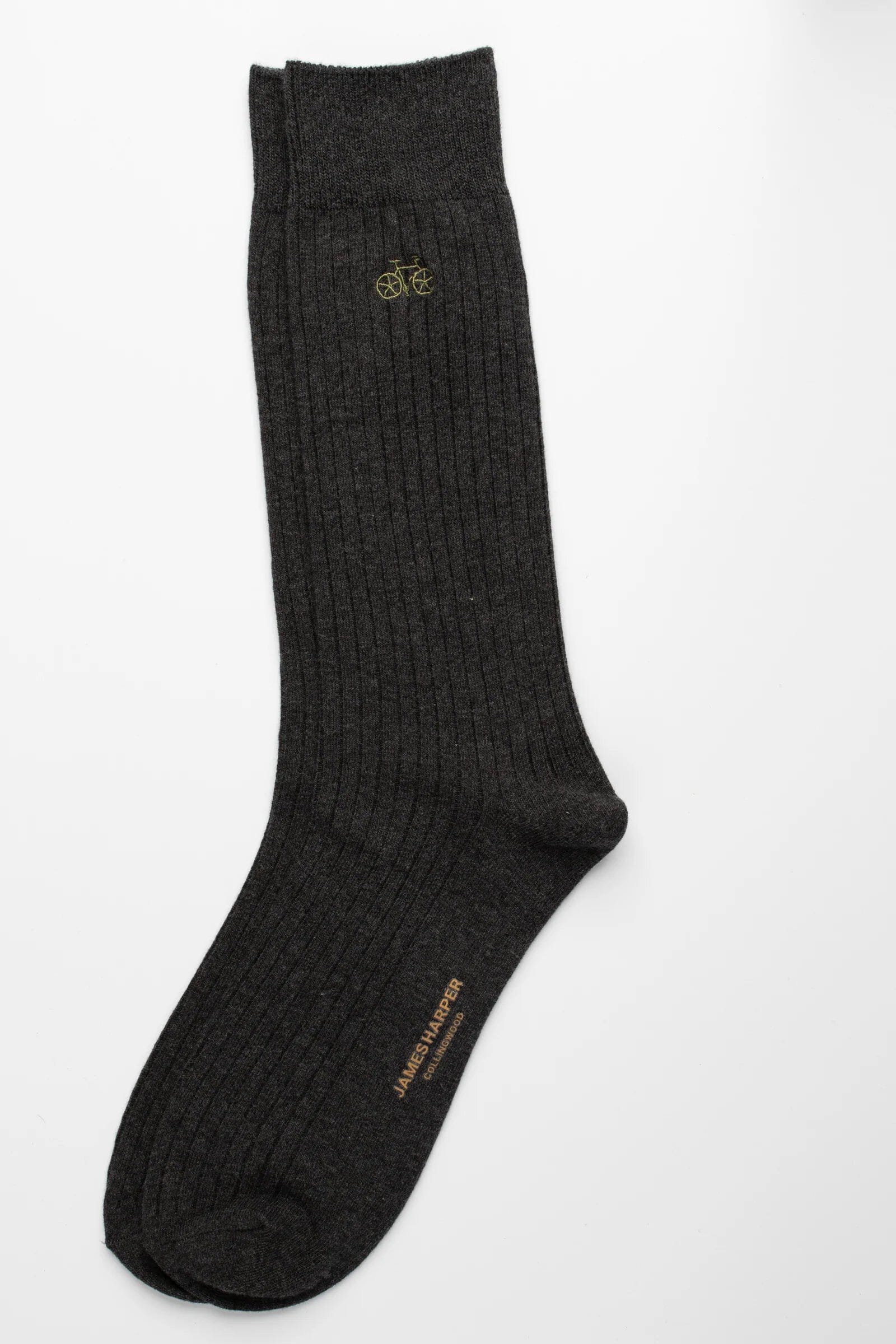 Charcoal Marle Ribbed Socks Socks Clinks 