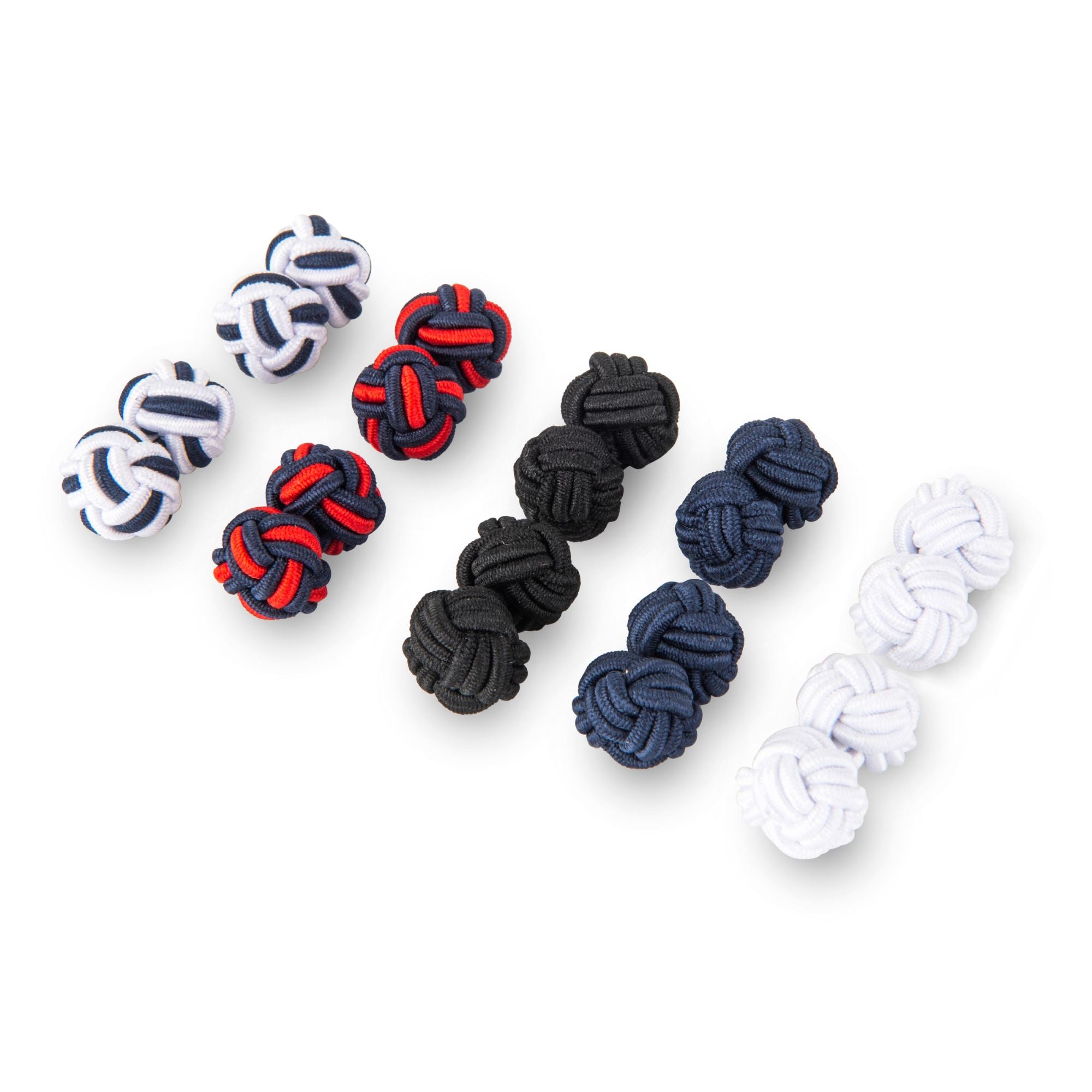5 Pair Silk Knot Boxed Cufflink Set Classic & Modern Cufflinks Clinks Australia 