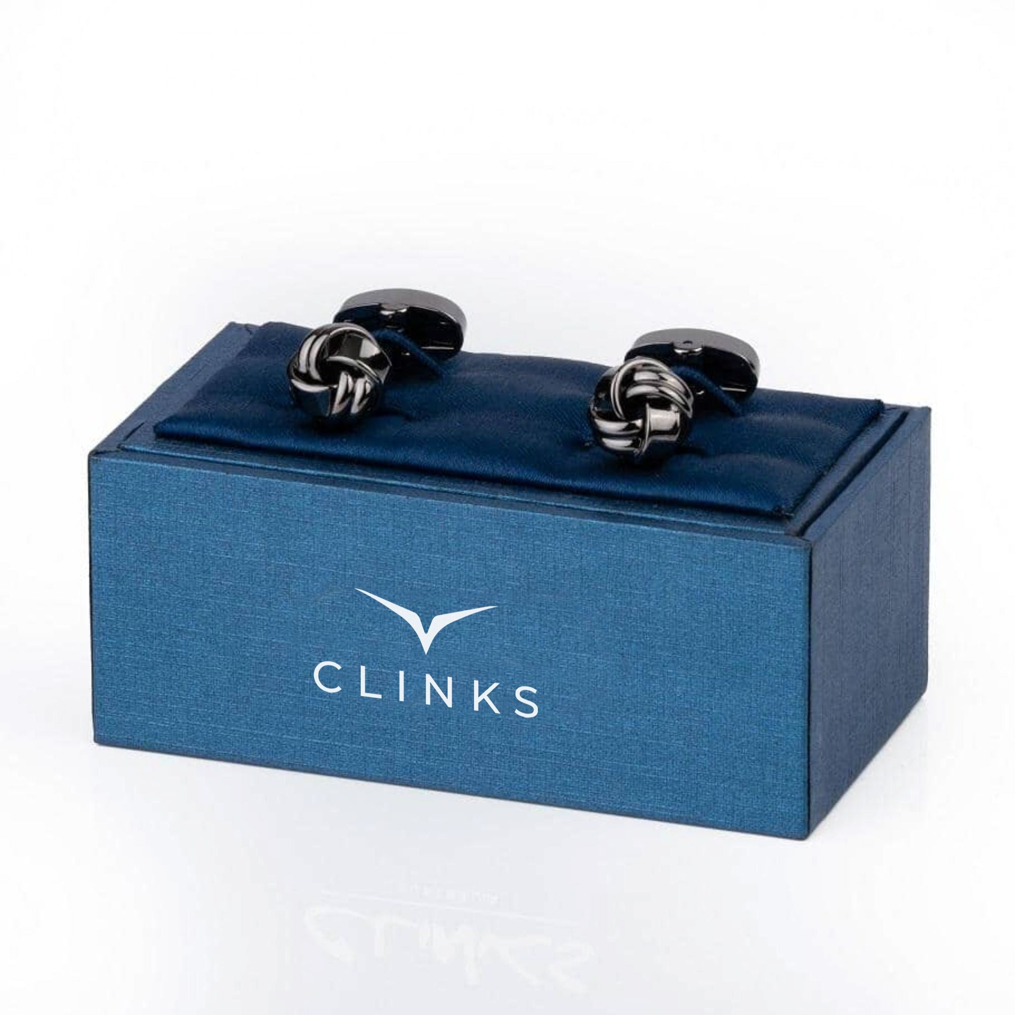 Gunmetal Knot Cufflinks Classic & Modern Cufflinks Clinks Australia 