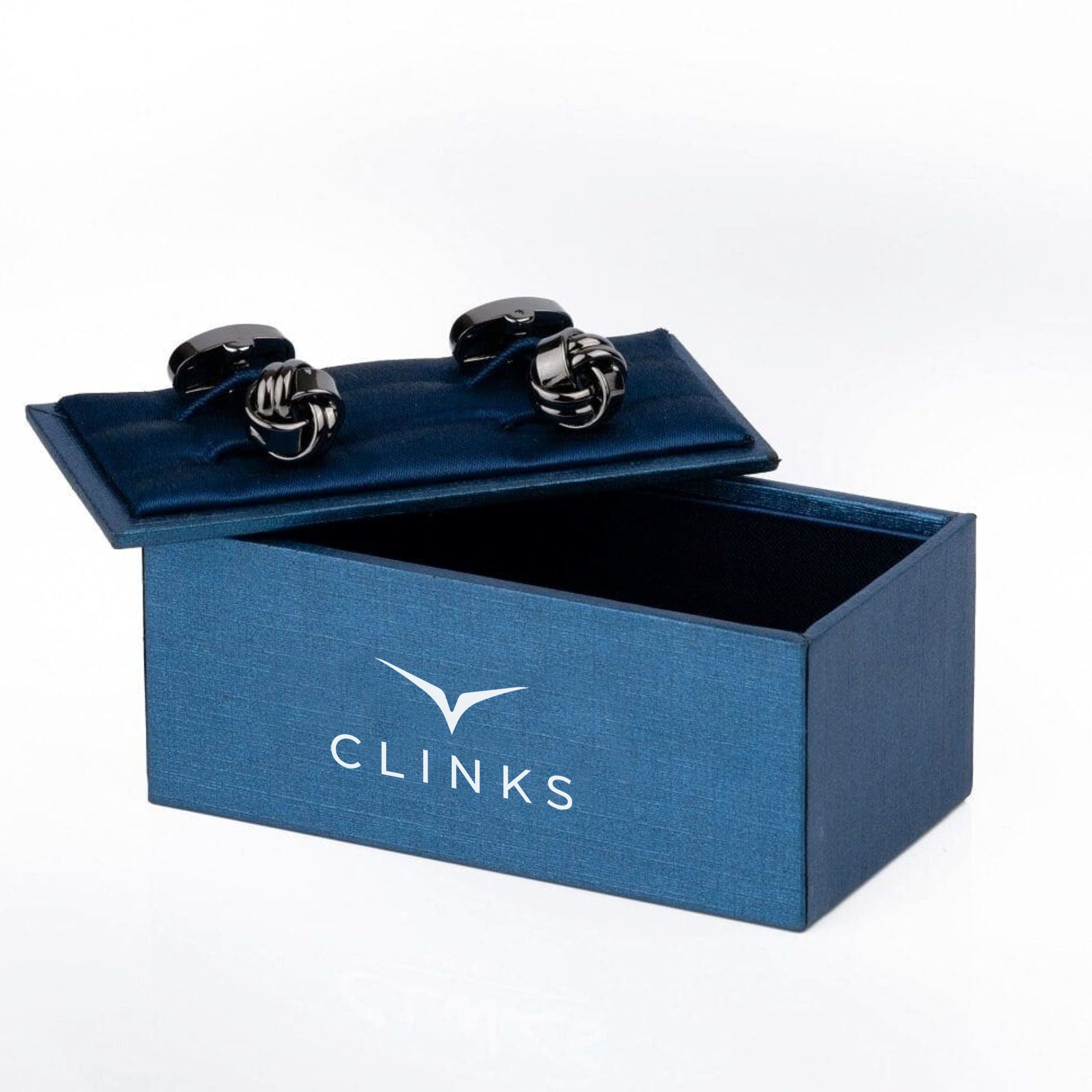 Gunmetal Knot Cufflinks Classic & Modern Cufflinks Clinks Australia 