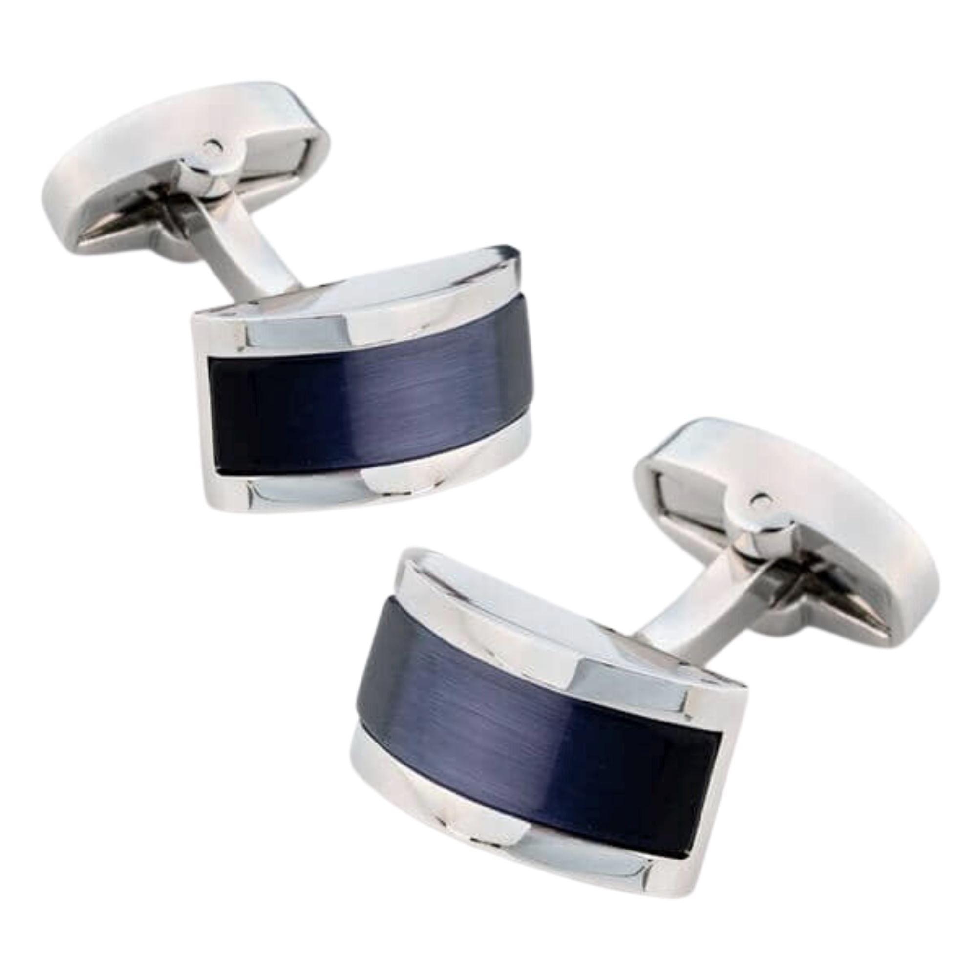 Midnight Blue Cateye Cufflinks Classic & Modern Cufflinks Clinks Australia Midnight Blue Cateye Cufflinks 