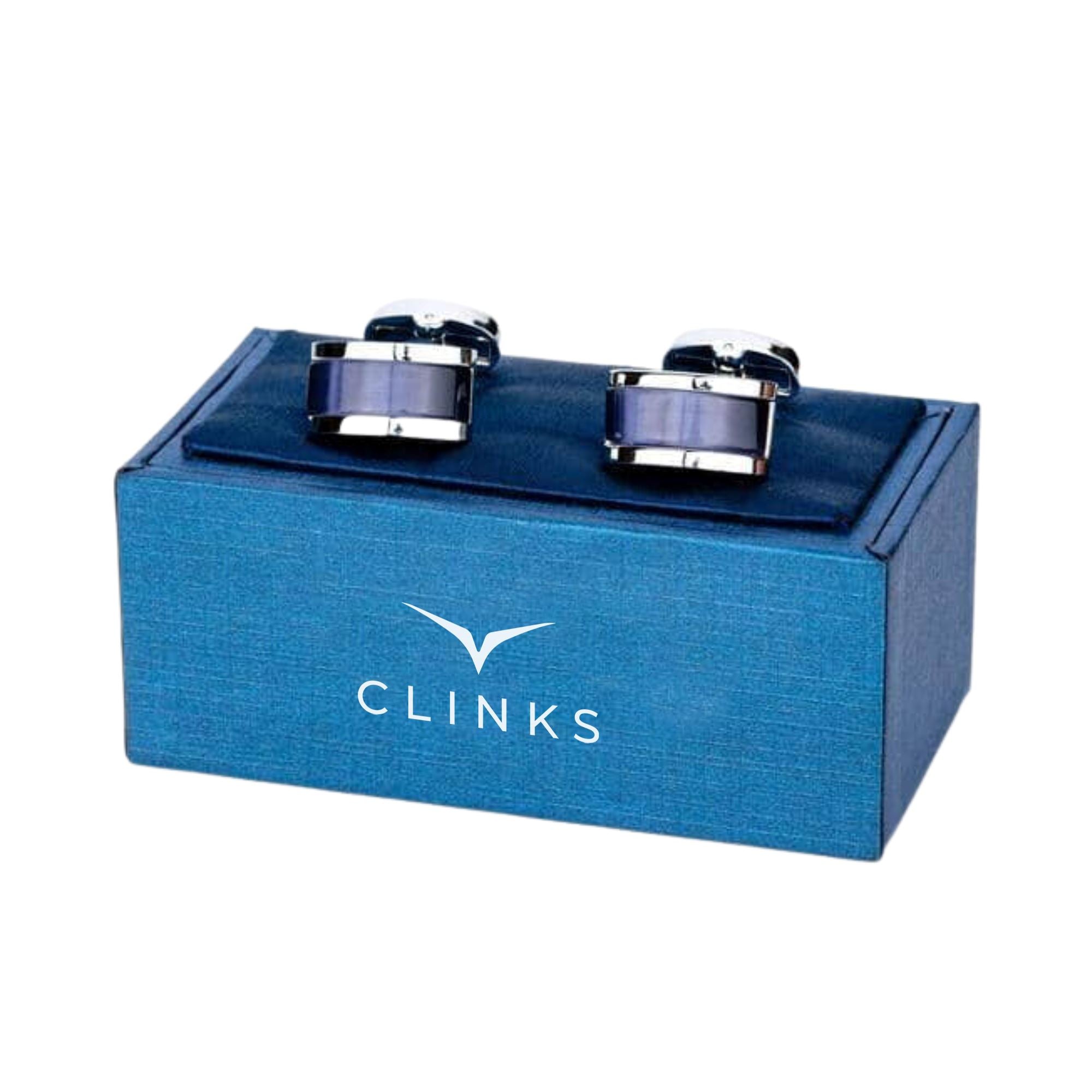 Midnight Blue Cateye Cufflinks Classic & Modern Cufflinks Clinks Australia 